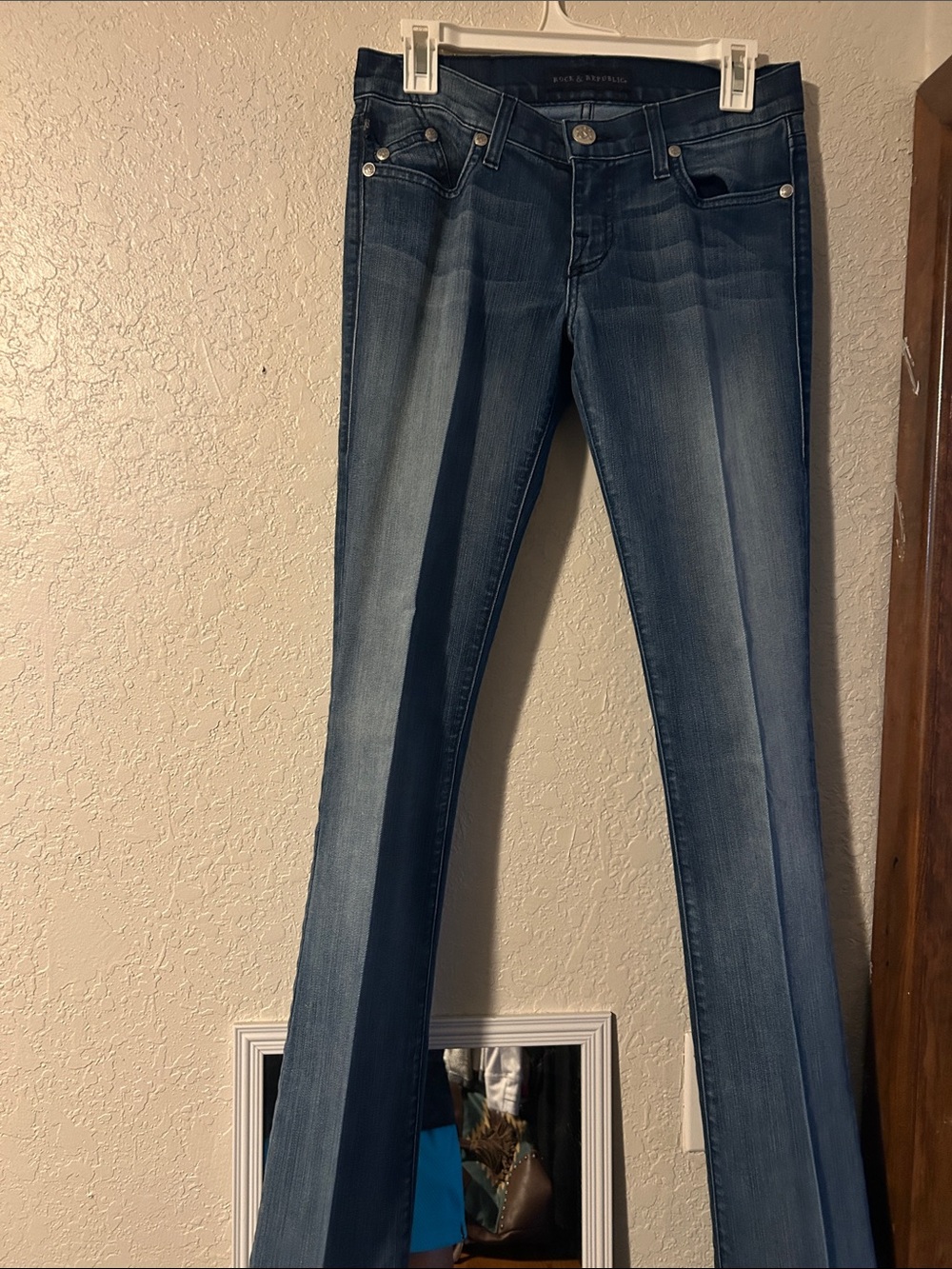Rock & Republic Faded Blue Flare Jeans